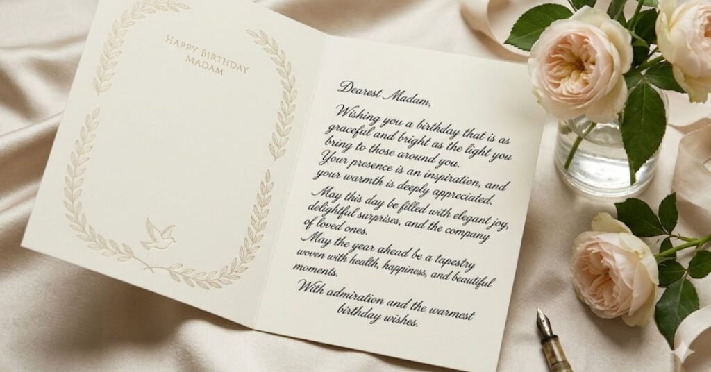 Elegant Birthday Messages for Madam That Sound Refined, Not Stiff