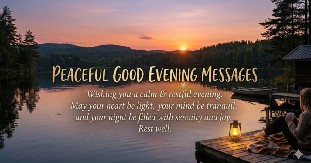 Peaceful Good Evening Messages