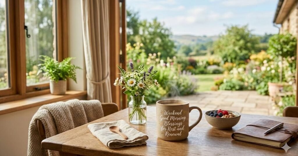 Weekend Good Morning Blessings for Rest and Renewal
