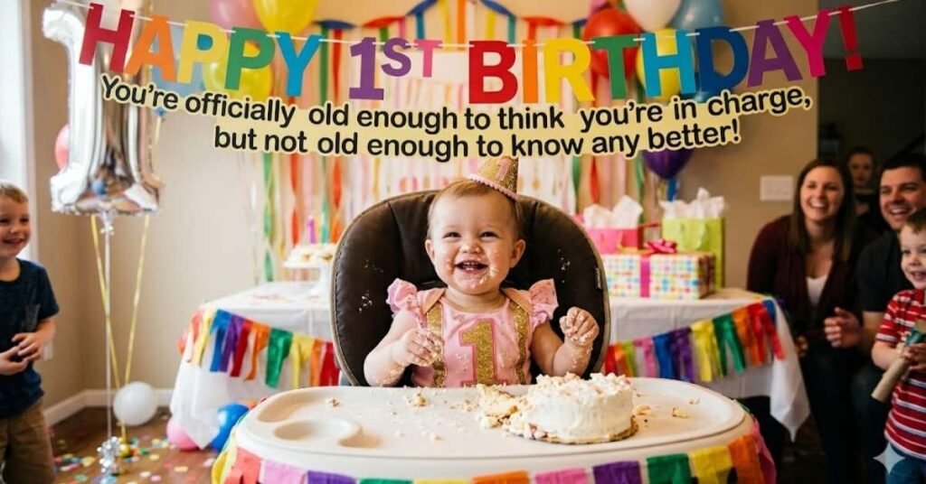 Funny 1st Birthday Wishes to Make Everyone Smile