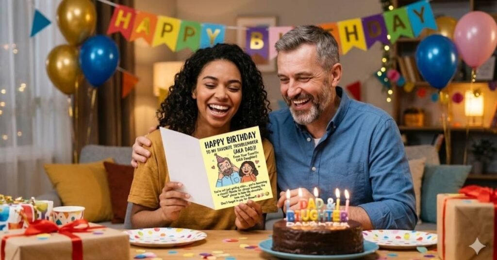 Funny Birthday Wishes for Dad and Daughter