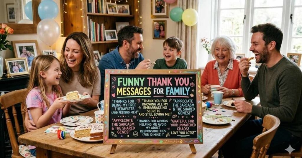 Funny Thank You Messages for Family