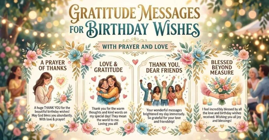 Gratitude Messages for Birthday Wishes with Prayer and Love