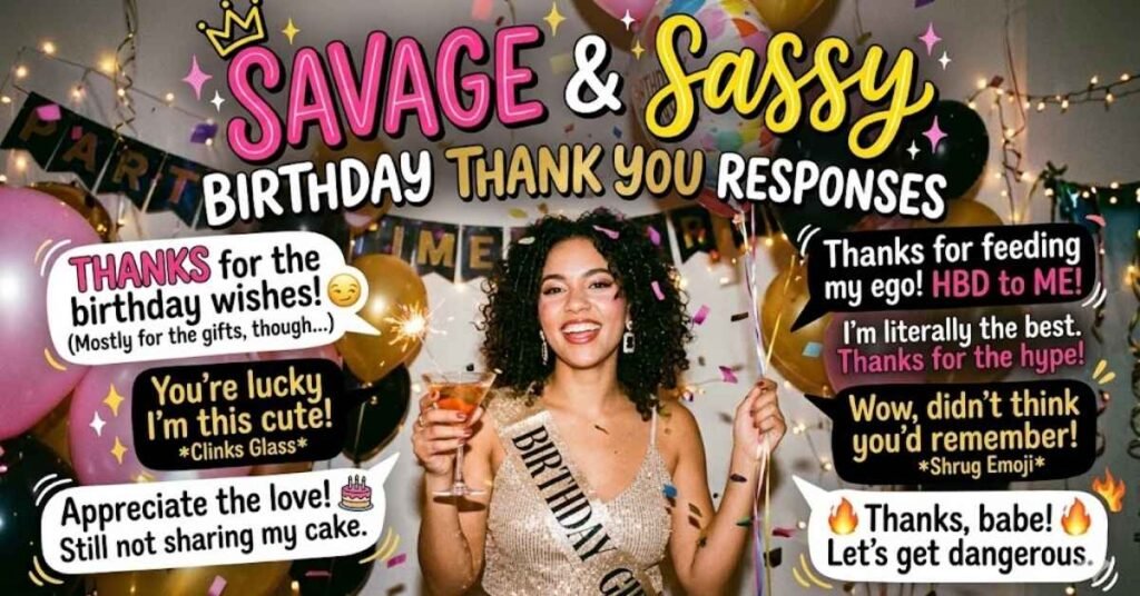Savage & Sassy Birthday Thank You Responses