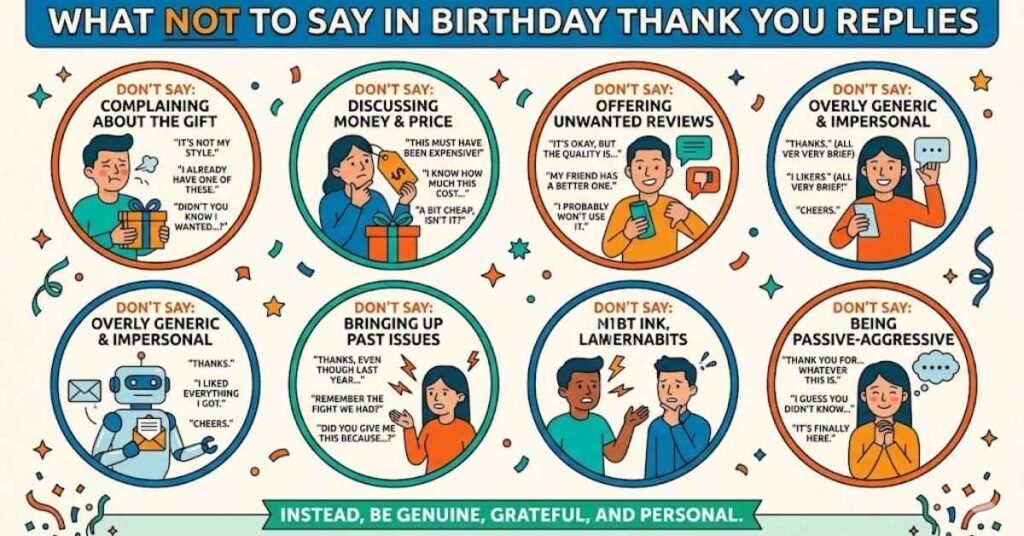 What NOT to Say in Birthday Thank You Replies