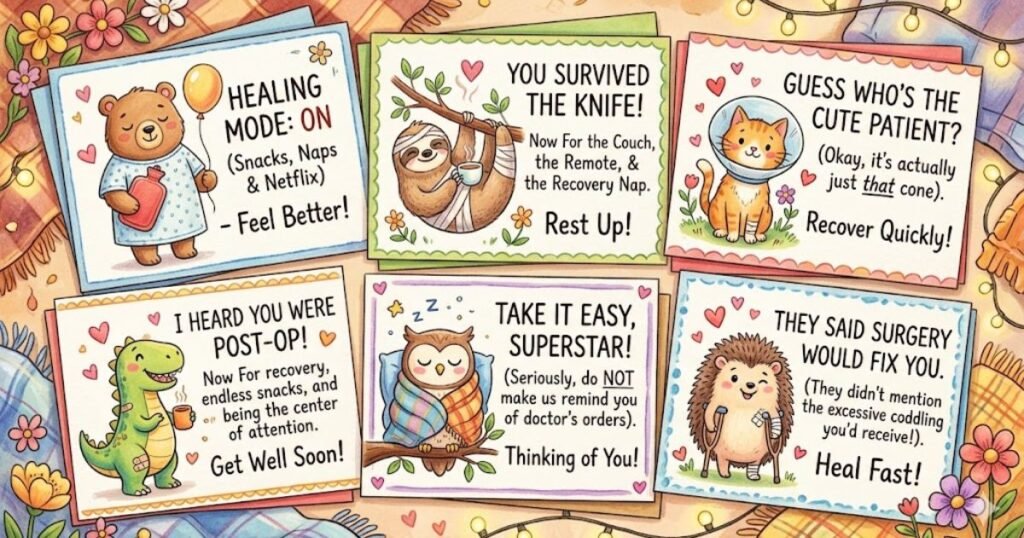 Cute and Funny Card Messages After Surgery