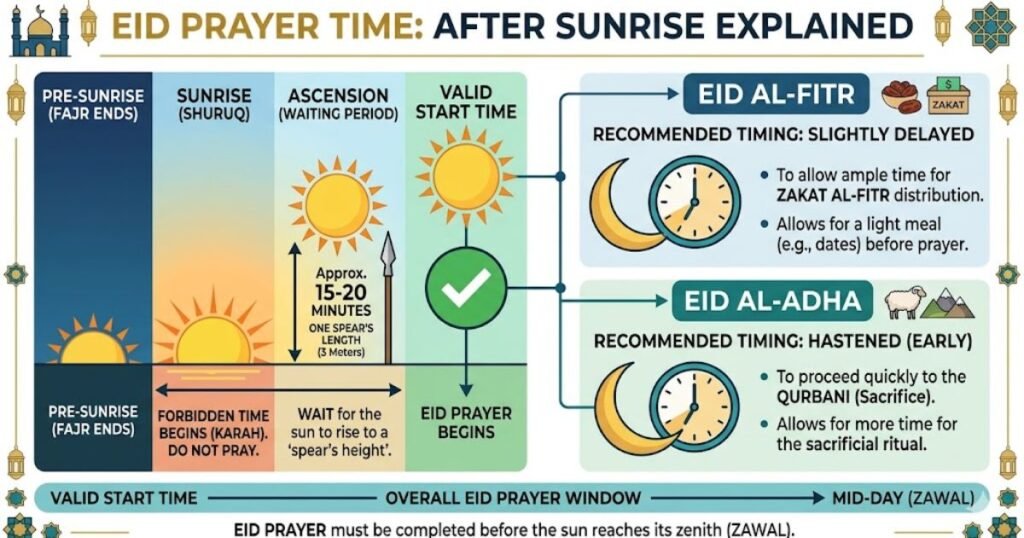 Eid Prayer Time After Sunrise Explained