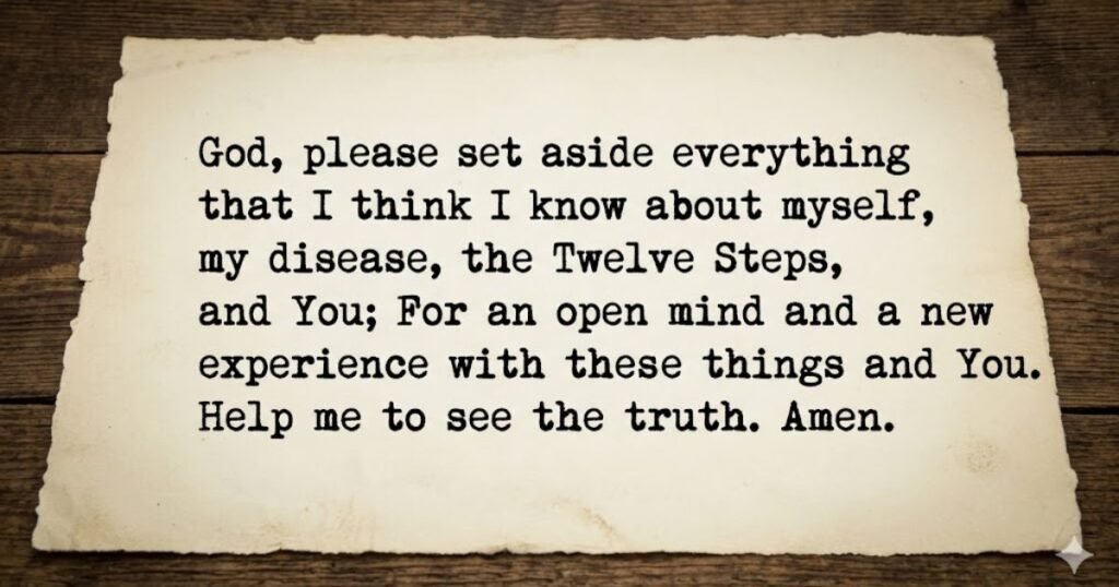 Full Alcoholics Anonymous Set Aside Prayer