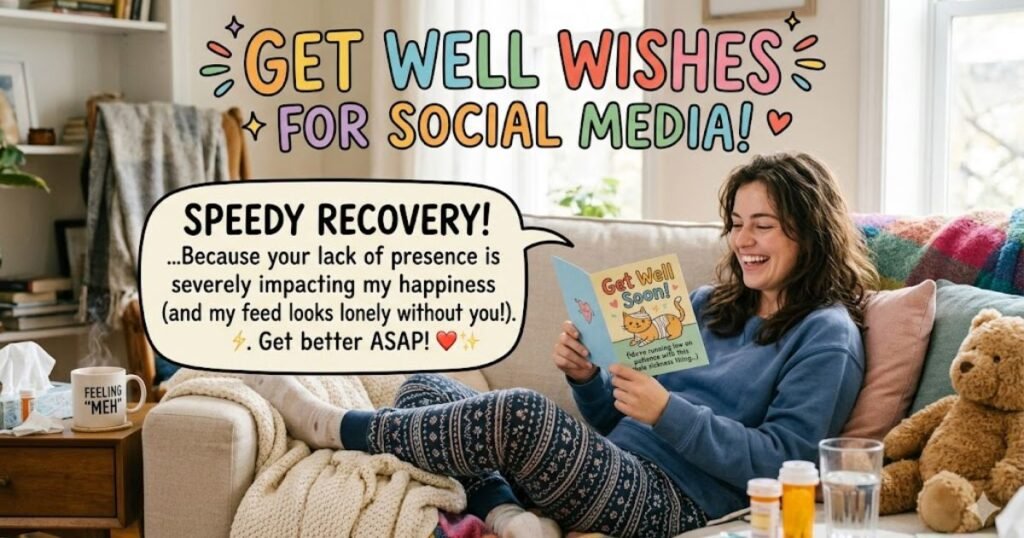 Funny Get Well Wishes for Social Media Posts