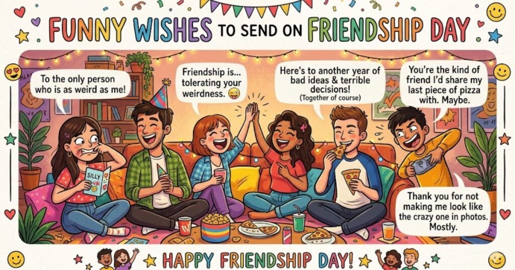 Funny Wishes to Send on Friendship Day