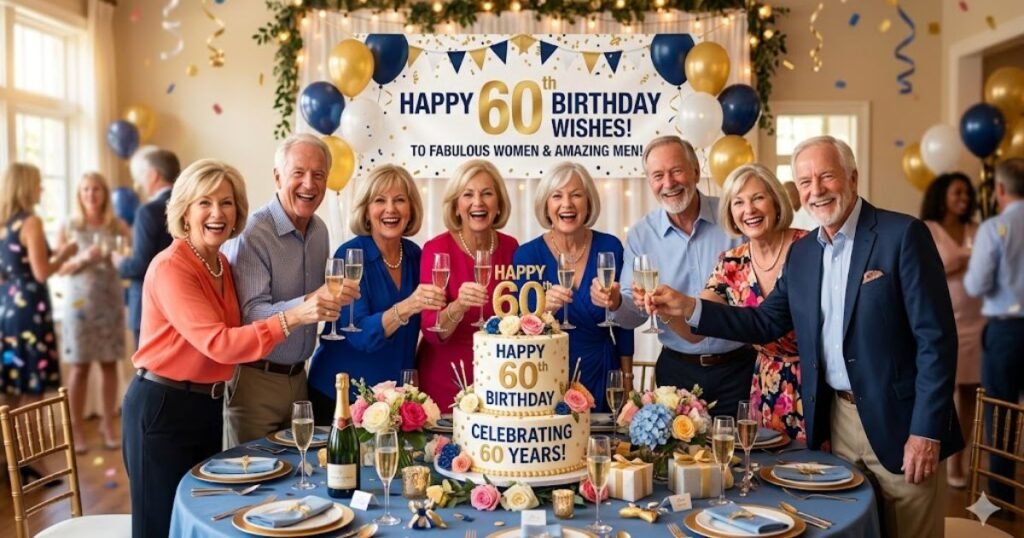 Happy 60th Birthday Wishes for Women and Men