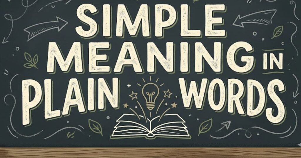 Simple Meaning in Plain Words