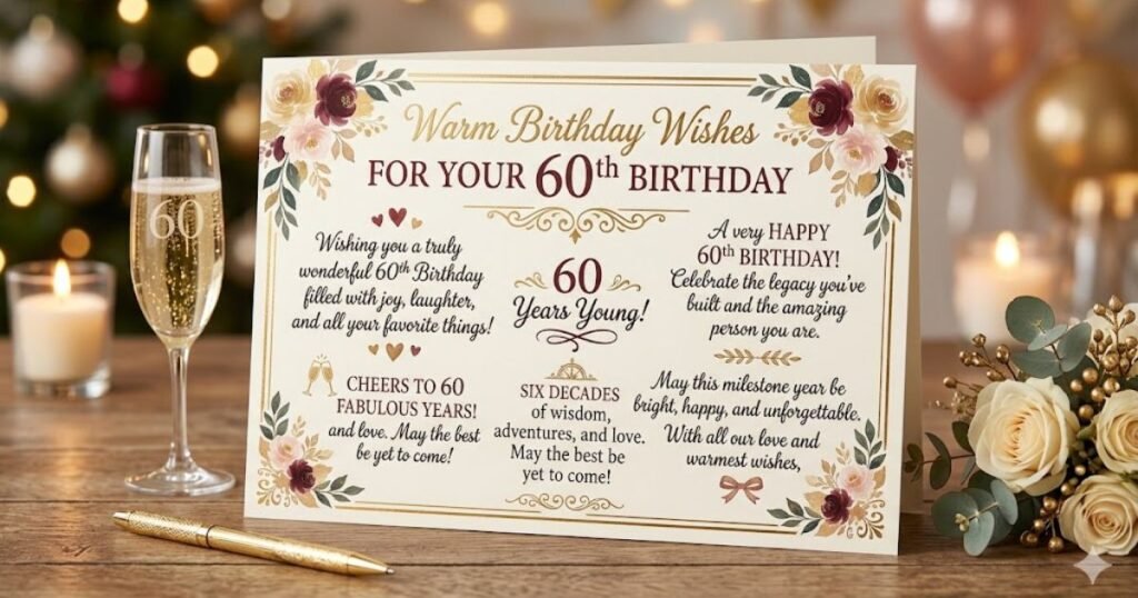 Warm Birthday Card Messages for a 60th Birthday