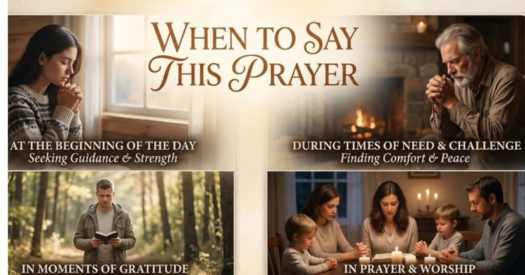 When to Say This Prayer