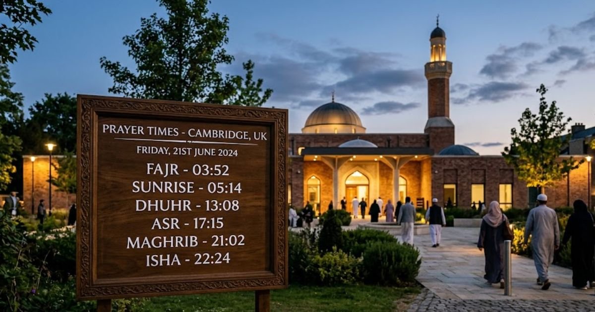 prayer times cambridge uk