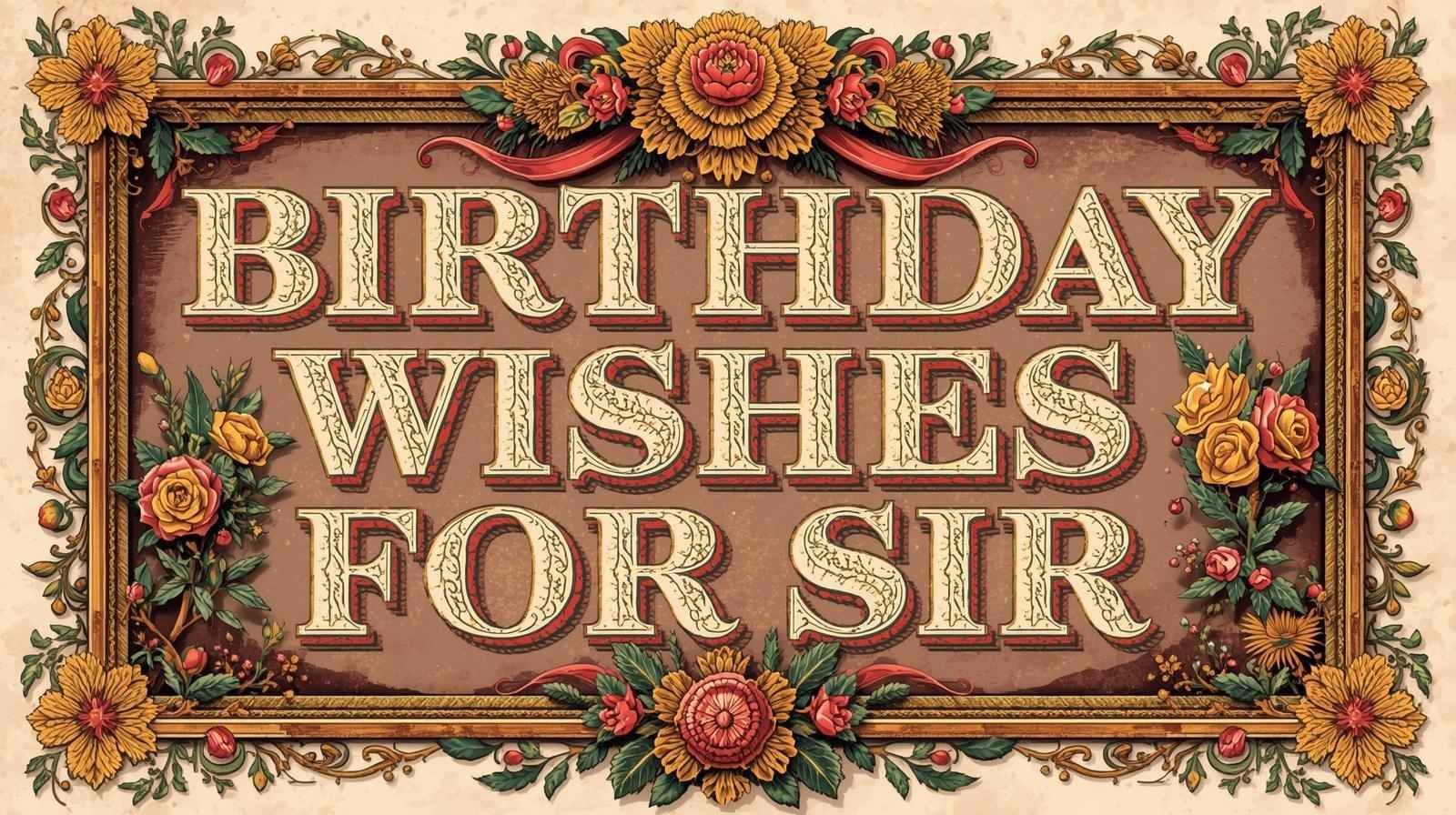 Birthday Wishes for Sir